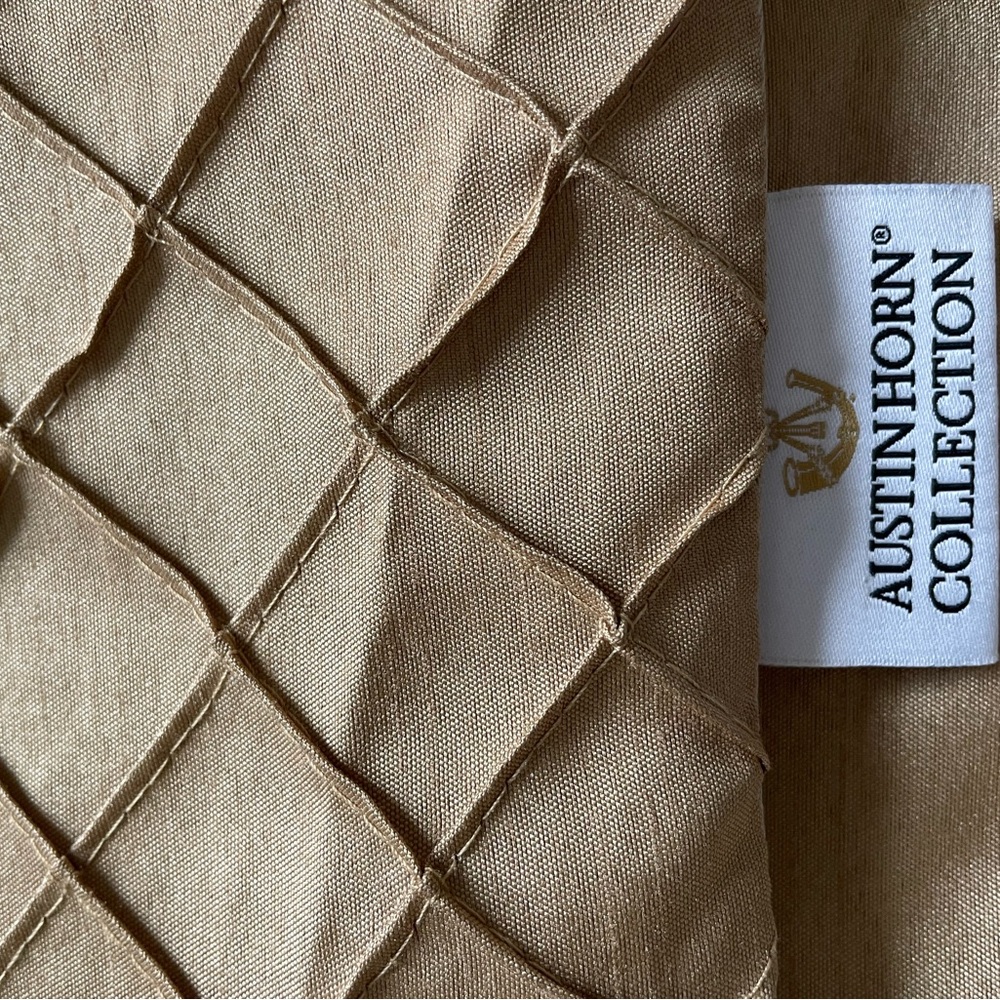 Austin Horn Gold Quilted Euro Sham Covers - Set of 2 - Picture 4 of 4